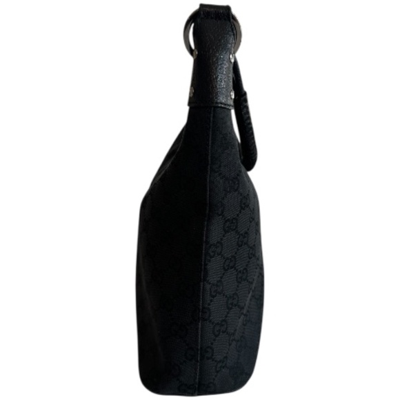 Gucci Black Monogram Canvas Hobo Bag - Picture 5 of 17